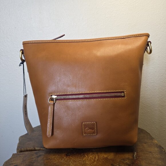 Dooney & Bourke Florentine Small Hobo Crossbody Bag Natural Leather NWT 8L1860 - Picture 7 of 16